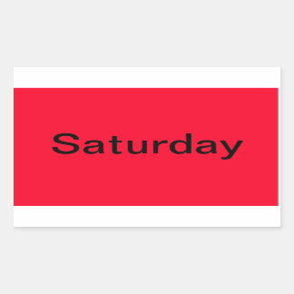 週の日色分けされたカレンダービジュアルツール 長方形シール