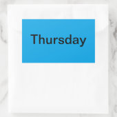 週の日色分けされたカレンダービジュアルツール 長方形シール (バッグ)