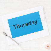 週の日色分けされたカレンダービジュアルツール 長方形シール (封筒)