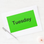 週の日色分けされたカレンダービジュアルツール 長方形シール (封筒)