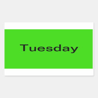 週の日色分けされたカレンダービジュアルツール 長方形シール