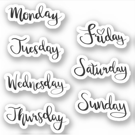 週の日 シール (正面)