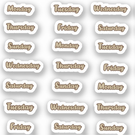 週の日 シール (正面)