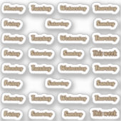 週の日 シール (正面)