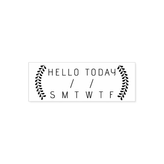 週の日、プランナー日こんにちは セルフインキングスタンプ (デザイン)