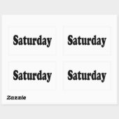 週の日 – 土曜日 長方形シール (シート)