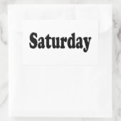 週の日 – 土曜日 長方形シール (バッグ)