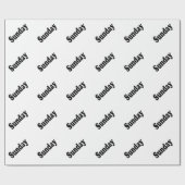 週の日 – 日曜日 ラッピングペーパー (フラット)