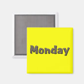 週の日 – 月曜日 マグネット (正面/裏面)