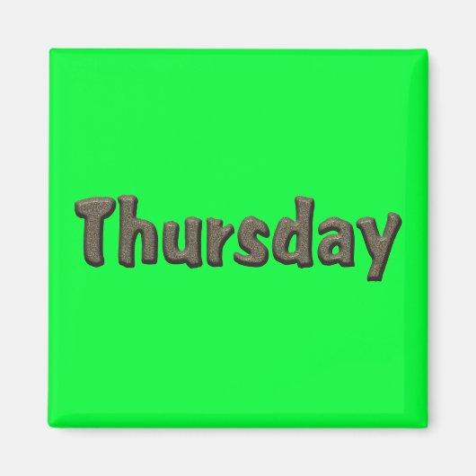 週の日 – 木曜日 マグネット (正面)