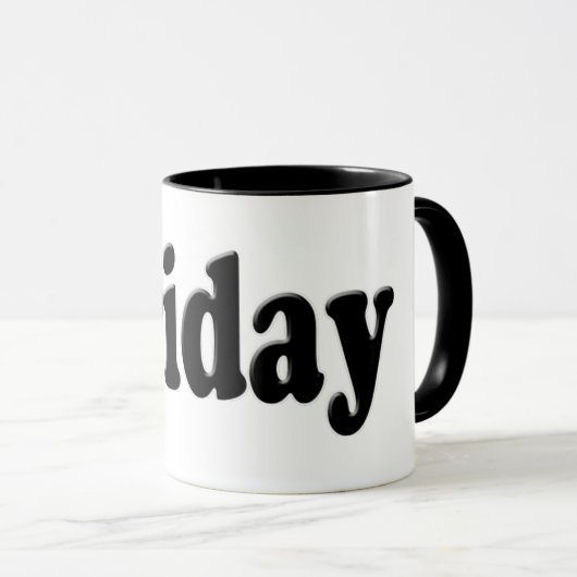週の日 – 金曜日 マグカップ (正面右)