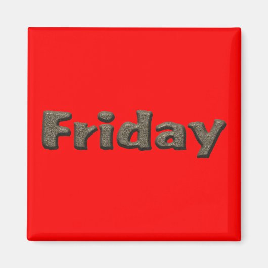 週の日 – 金曜日 マグネット (正面)
