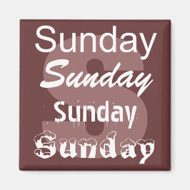 週の磁石の日曜日の日 マグネット