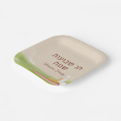 週の饗宴ユダヤ人シャブーへブル ペーパープレート (傾斜あり)