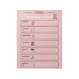 週よくはしゃぐ間プランナー ノートパッド