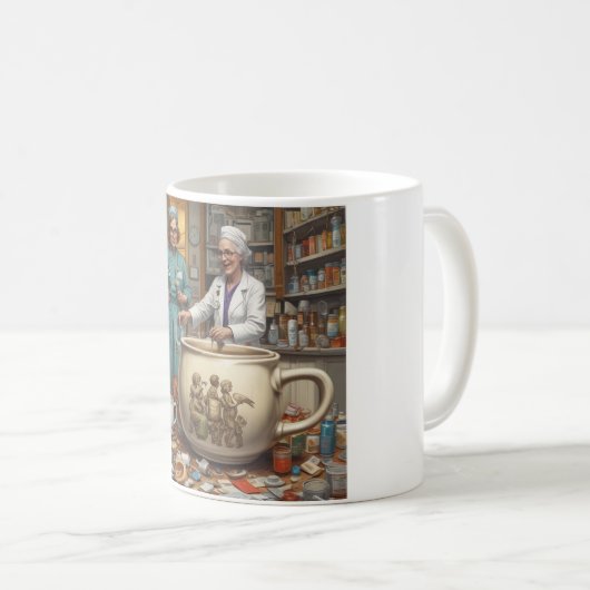 週を強くスタート：医学月曜日の狂気マグカップ コーヒーマグカップ (正面右)