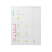 週カラフル間カレンダープランナー切れメモ帳 ノートパッド (回転)