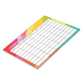 週カラフル間プランナー ノートパッド (アングル)