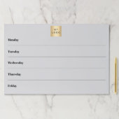 週カレンダーのビジネスロゴ灰色のデスクメモ帳 ペーパーパッド (インサイチュ)