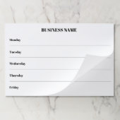 週カレンダーのビジネス名デスクメモ帳 ペーパーパッド (折り畳み)