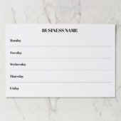 週カレンダーのビジネス名デスクメモ帳 ペーパーパッド (正面)