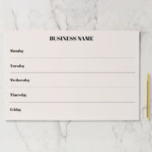 週カレンダーのビジネス名beige desk notepad ペーパーパッド (インサイチュ)