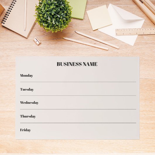 週カレンダーのビジネス名beige desk notepad ペーパーパッド
