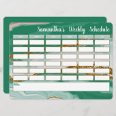 週パーソナライズされた間スケジュール (正面/裏面)