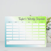 週パーソナライズされた間スケジュール (スタンド正面)