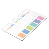 週パーソナライズされた間スケジュール ノートパッド (アングル)