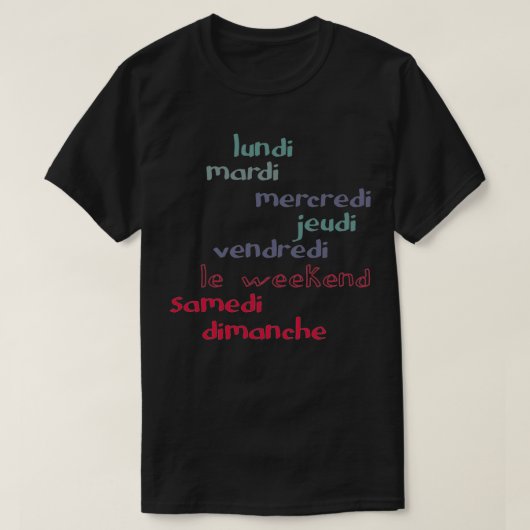 週フランスのの日 Tシャツ (デザイン正面)
