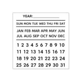 週付き永久カレンダー日 ラバースタンプ (インプリント)