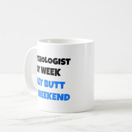 週別心理学者レイジーお尻byウィークエンド コーヒーマグカップ (正面左)