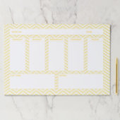 週単位のカレンダー：オレンジ色の山形 ペーパーパッド (インサイチュ)