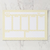 週単位のカレンダー：オレンジ色の山形 ペーパーパッド (正面)