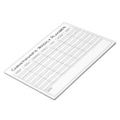 週単位のプランナーで、名前の選択でパーソナライズします。 ノートパッド (アングル)