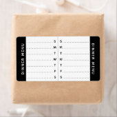 週単位のメニューまたはスケジュールプランナーのステッカーラベル ラベル (インサイチュ)