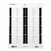 週単位のメニューまたはスケジュールプランナーのステッカーラベル ラベル (フルシート)