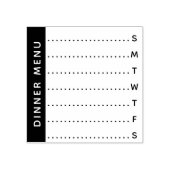 週単位のメニューまたはスケジュールプランナーの木印 ラバースタンプ (インプリント)