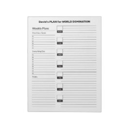 週単位のメモシンプル帳と機能が並んだ月曜日 ノートパッド