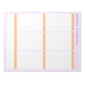 週単位の予定表 ノートパッド (正面)