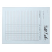 週単位の習慣トラッカーのメモ帳 ノートパッド (正面)