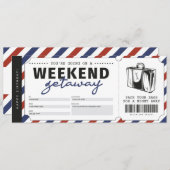 週末お出かけギフト旅行チケットクーポン 招待状 (正面/裏面)