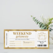 週末お出かけギフト旅行 ゴールド券 招待状 (スタンド正面)