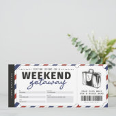 週末お出かけギフト 旅行チケット 割引券 招待状 (スタンド正面)