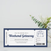 週末お出かけブルーギフト旅行券 招待状 (スタンド正面)