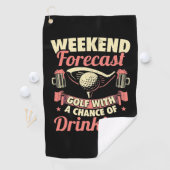 週末にゴルフの予報を飲む ゴルフタオル (インサイチュ)