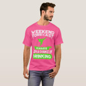 週末に空手を飲む機会を予想する Tシャツ (正面フル)