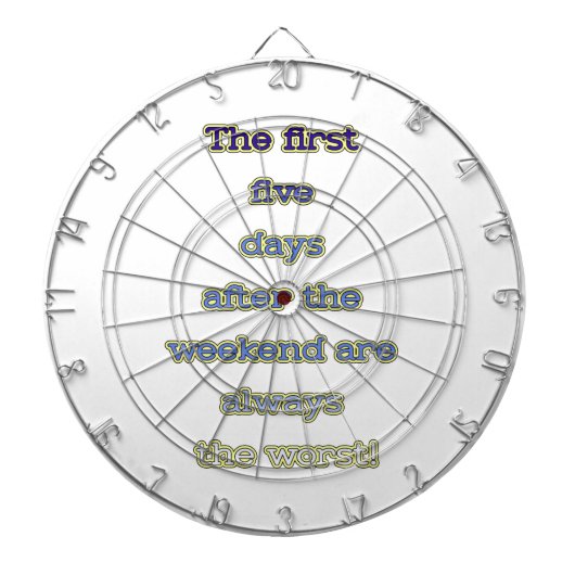週末のおもしろいな文字 ダーツボード (正面)