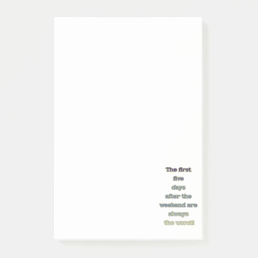週末のおもしろいな文字 ポストイット (正面)